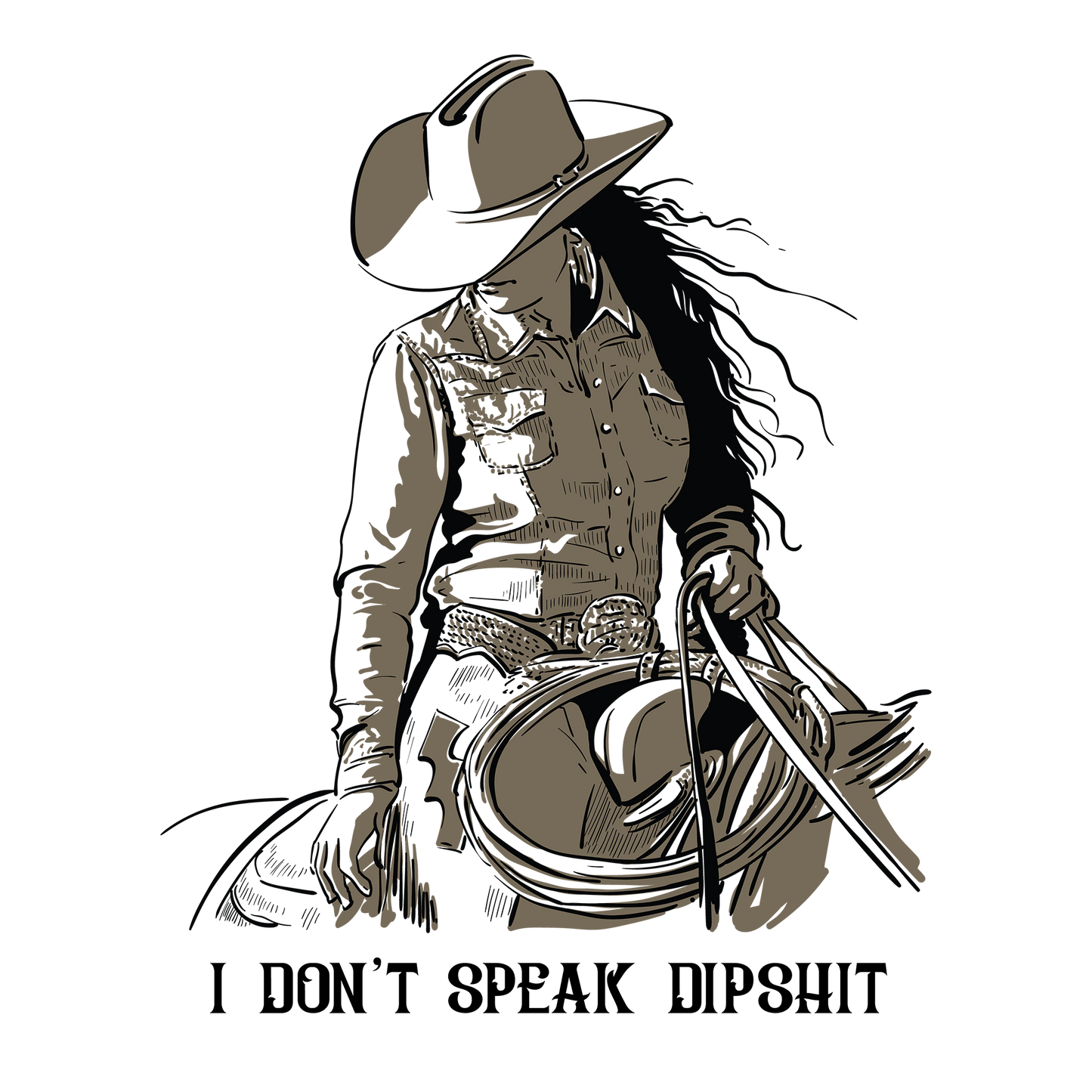 I Don't Speak Dipshit DTF Design