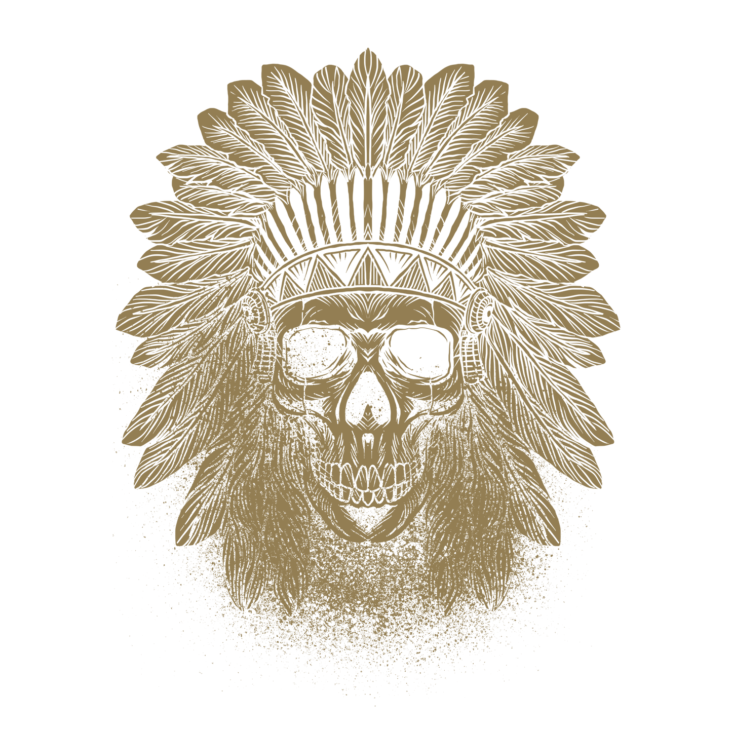 Indian Skull DTF Design