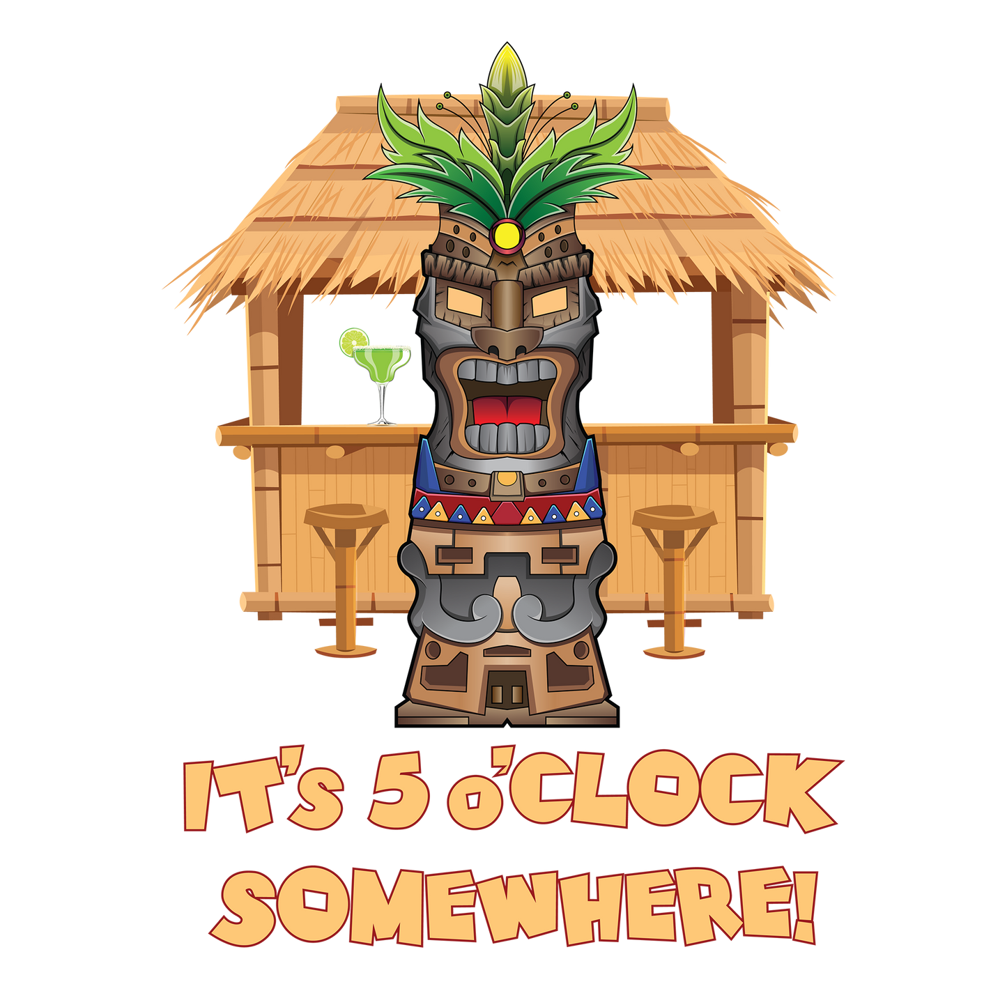 It's 5 o'Clock Somewhere DTF Design