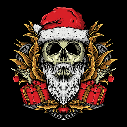 Santa Skull DTF Transfer