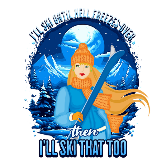 Ski in Hell DTF Transfer