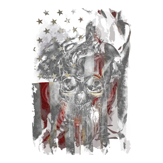 Skull Flag DTF Transfer
