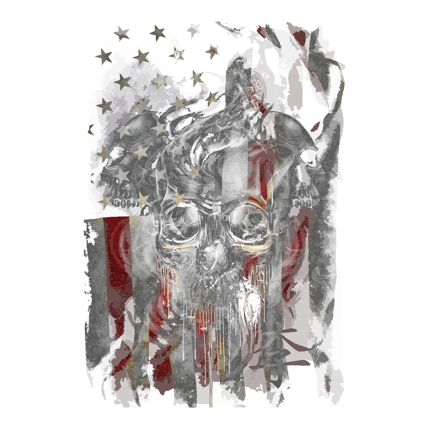 Skull Flag DTF Design