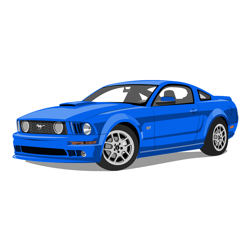 08 Blue Ford Mustang GT DTF Tee