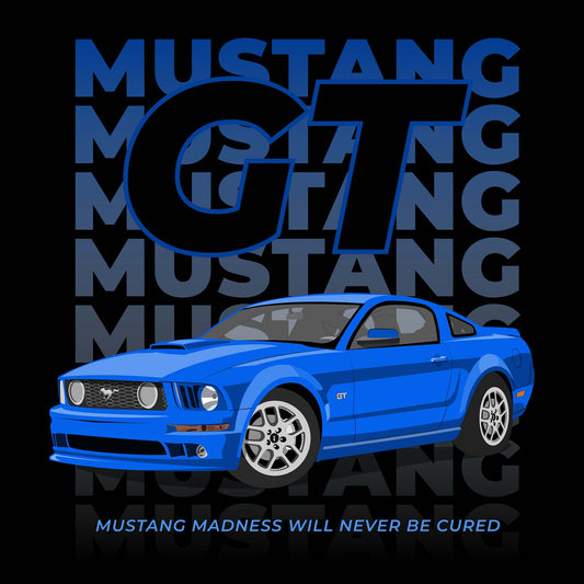 08 Blue Ford Mustang GT Madness DTF Transfer