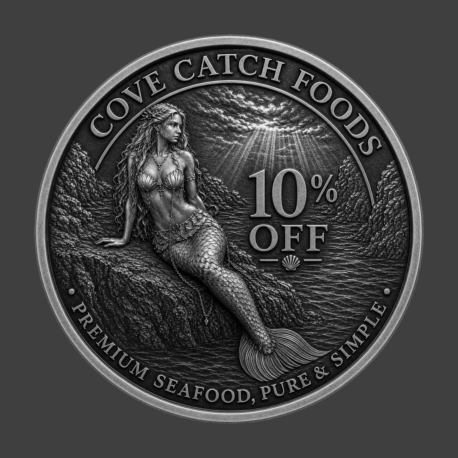 A 10% off mermaid coupon token