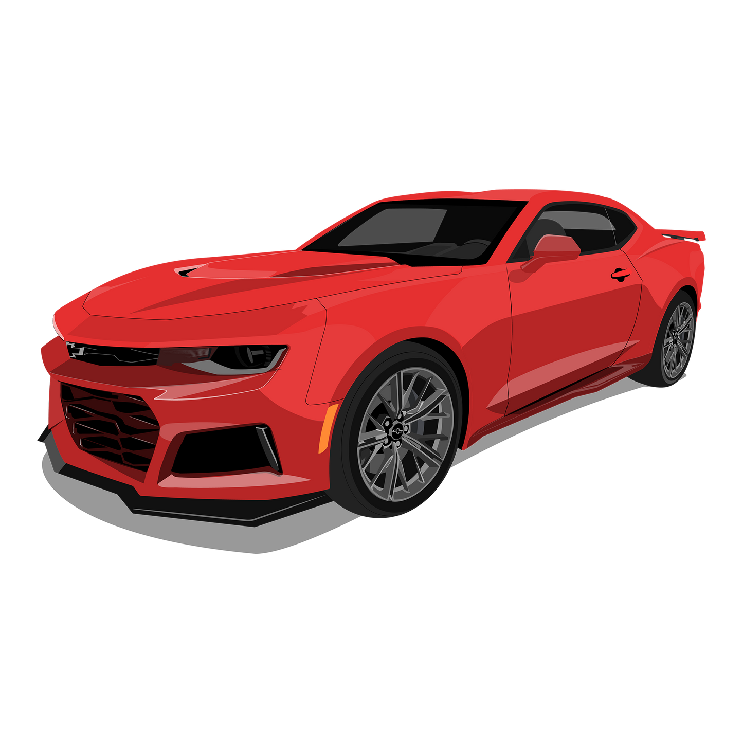 22 Red Chevrolet Camaro ZL1 CoupeDTF TeeClassic DTF Design