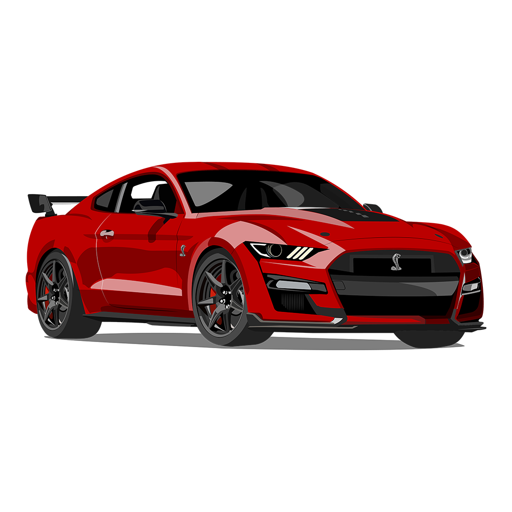 22 Red Ford Shelby GT500 DTF Tee