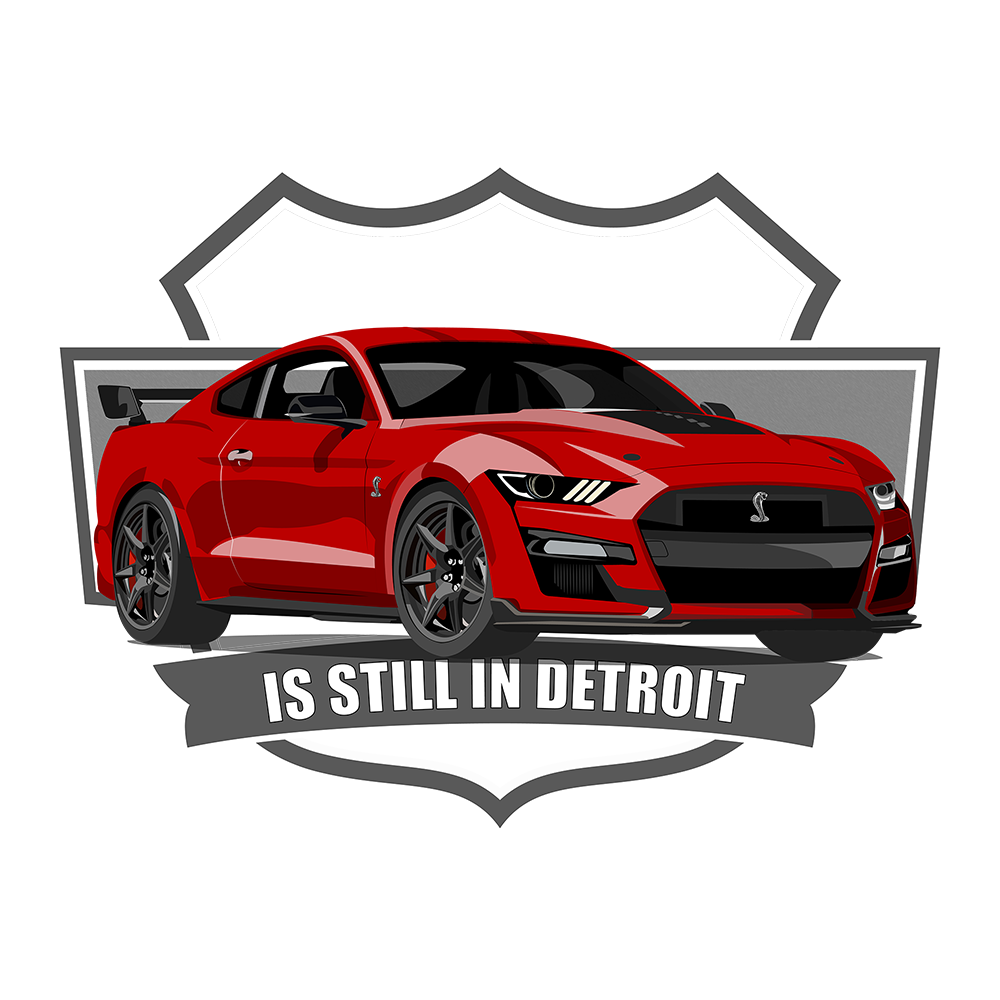 22 Red Ford Shelby GT500 Detroit DTF Tee