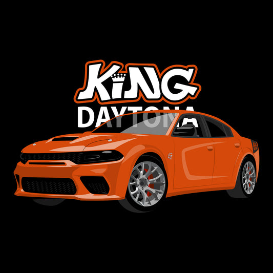 23 Orange Dodge Charger King Daytona DTF Transfer