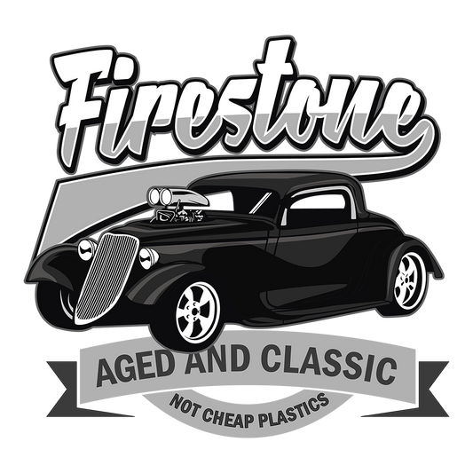 34 Black Ford Coupe Firestone DTF Tee