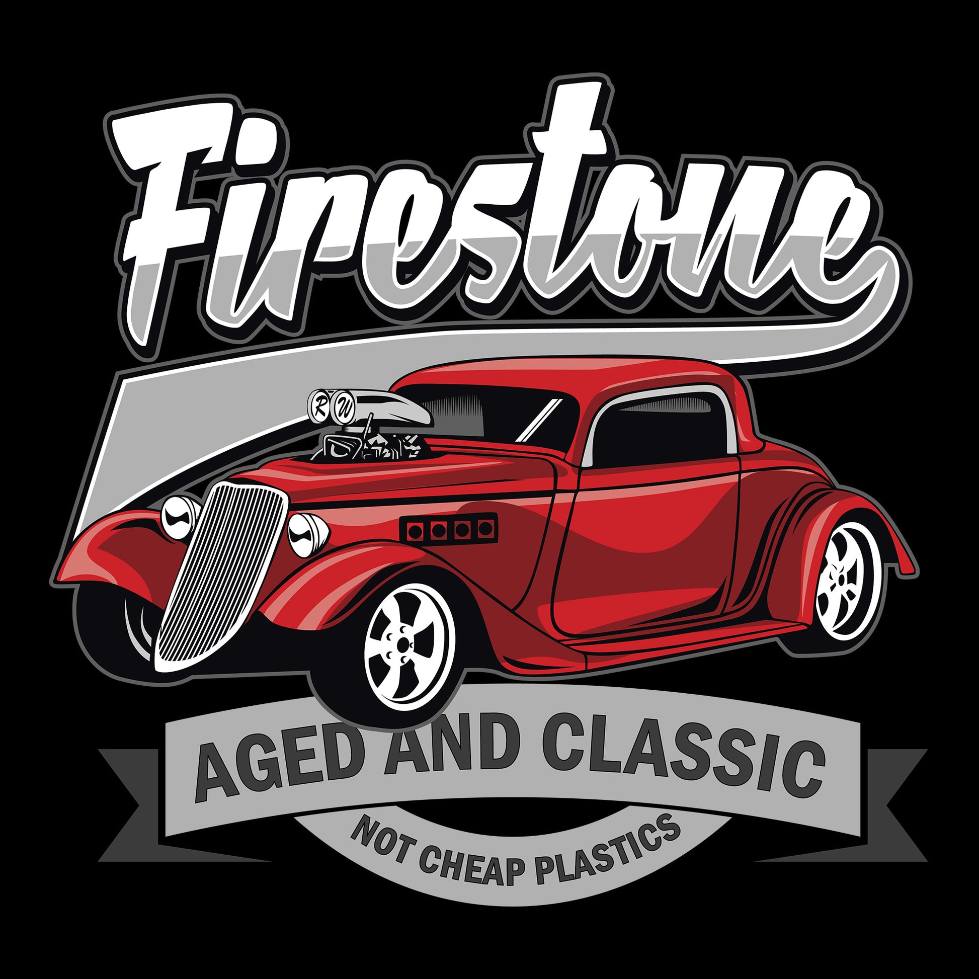 34 Red Ford Coupe DTF Transfer