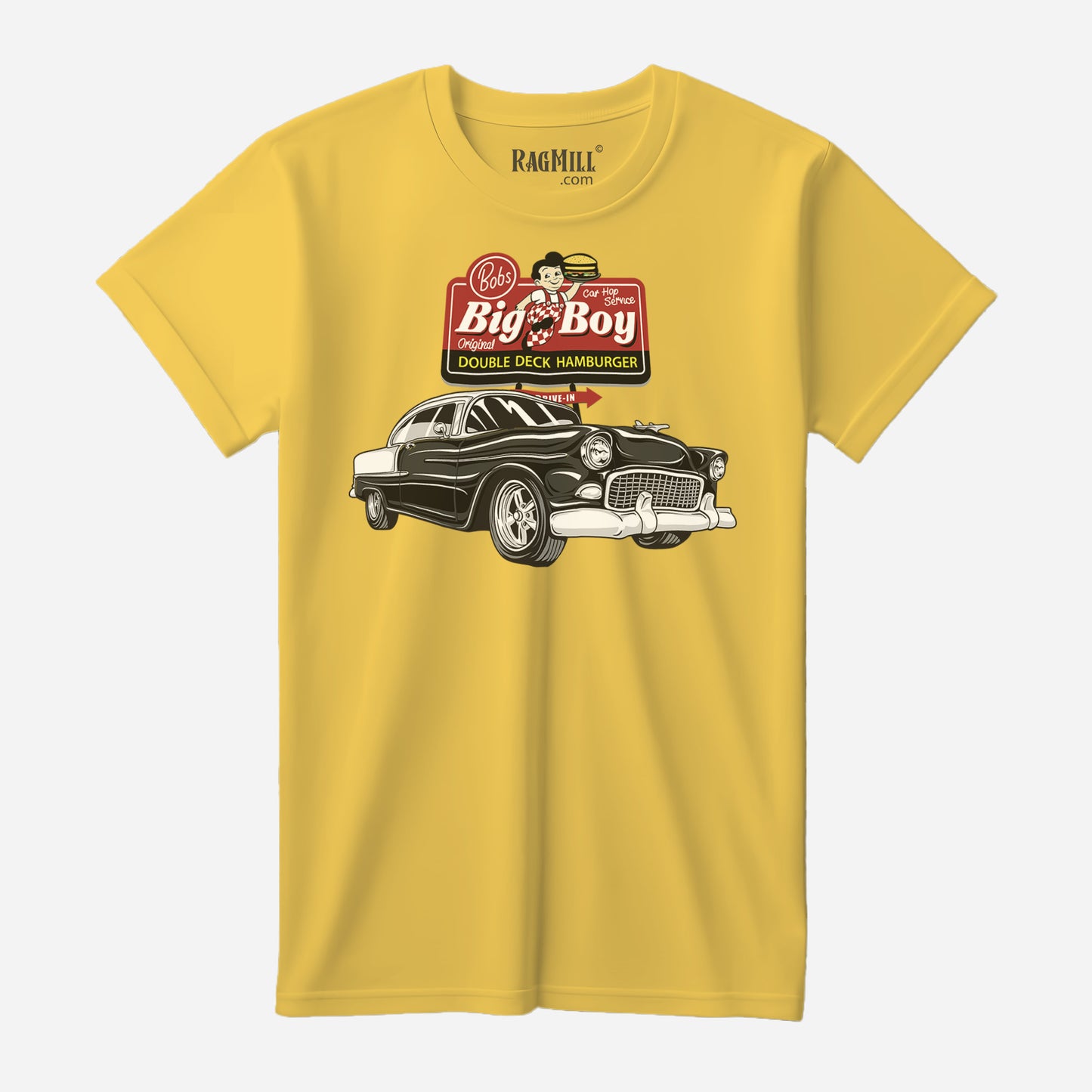 55 Chevy Bel Air Gold Port & Company T-Shirt