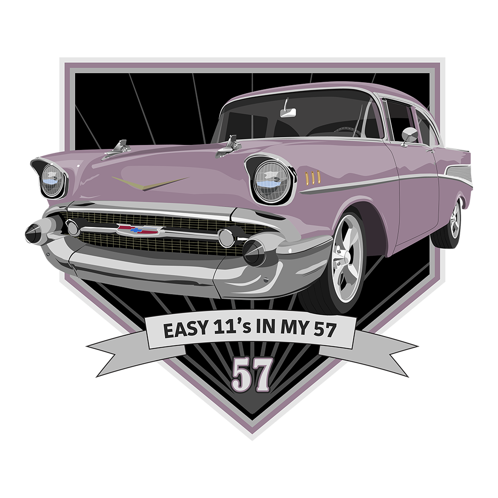 57 Canyon Coral Chevy Bel Air DTF Tee