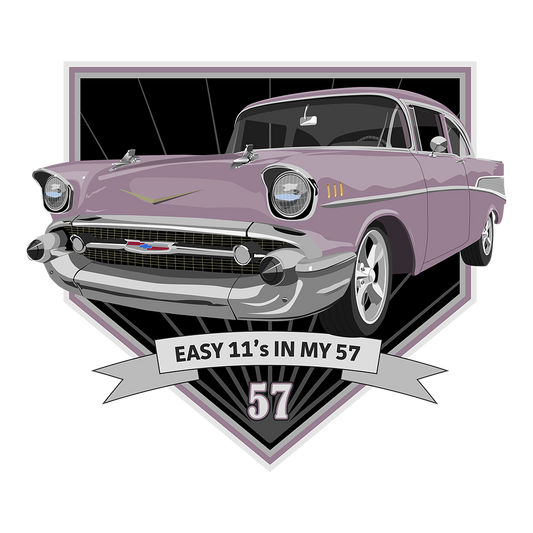57 Canyon Coral Chevy Bel Air DTF Tee