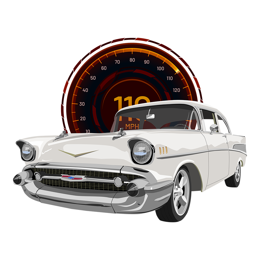 57 India Ivory Chevy Bel Air DTF Shirt