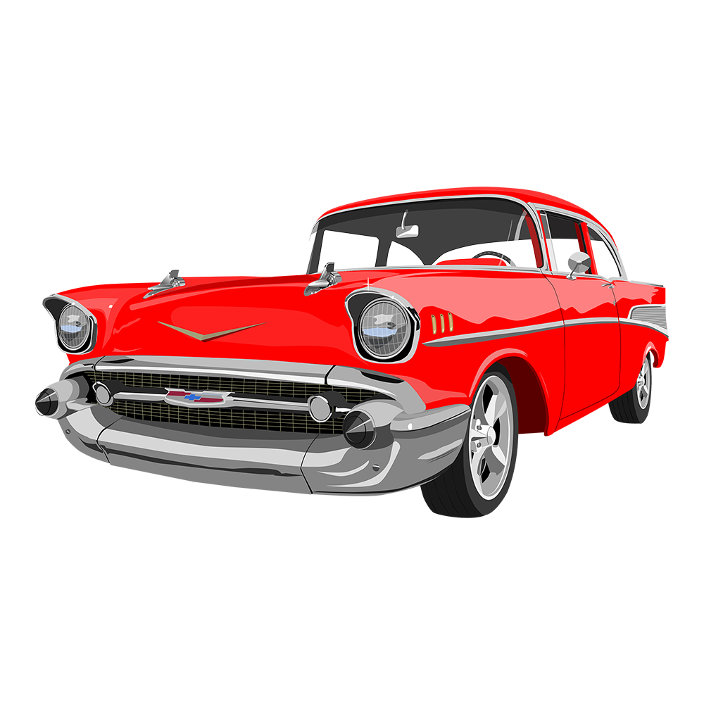 57 Matador Red Chevy Bel Air – RagMill.com