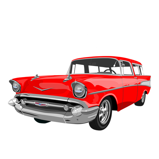 57 Matador Red Chevy Nomad DTF Tee