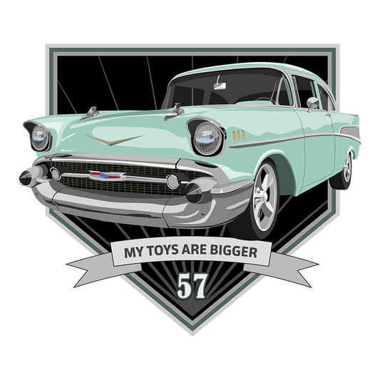 57 Surf Green Chevy Bel Air DTF Tee
