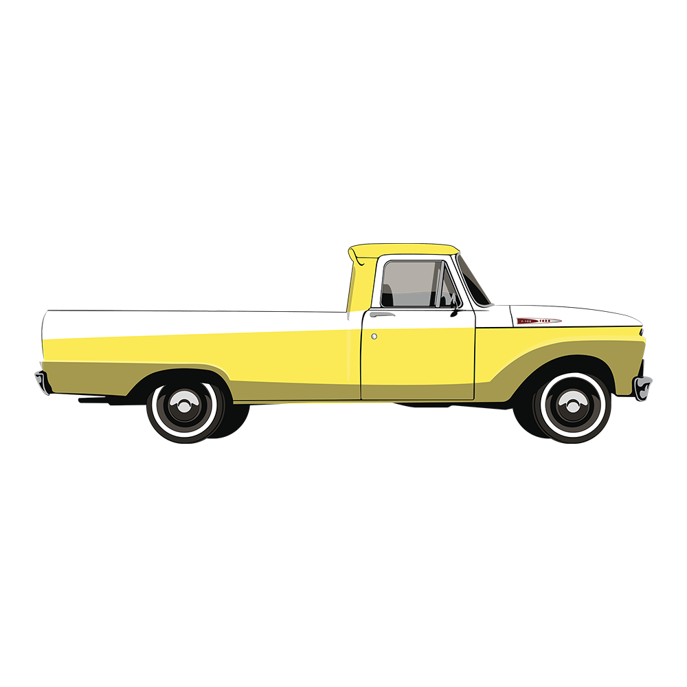 61 Yellow Ford F-100 DTF Tee