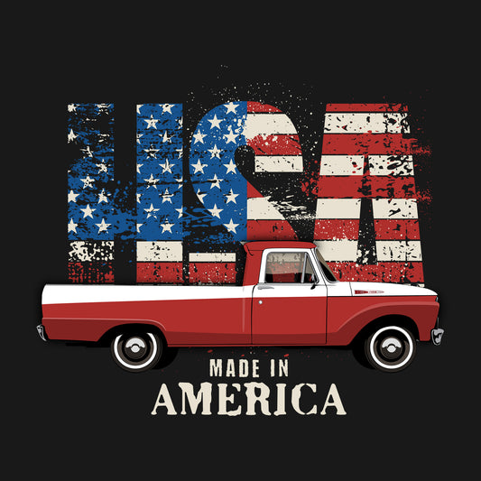 61 Red Ford F-100 Pickup DTF Transfer