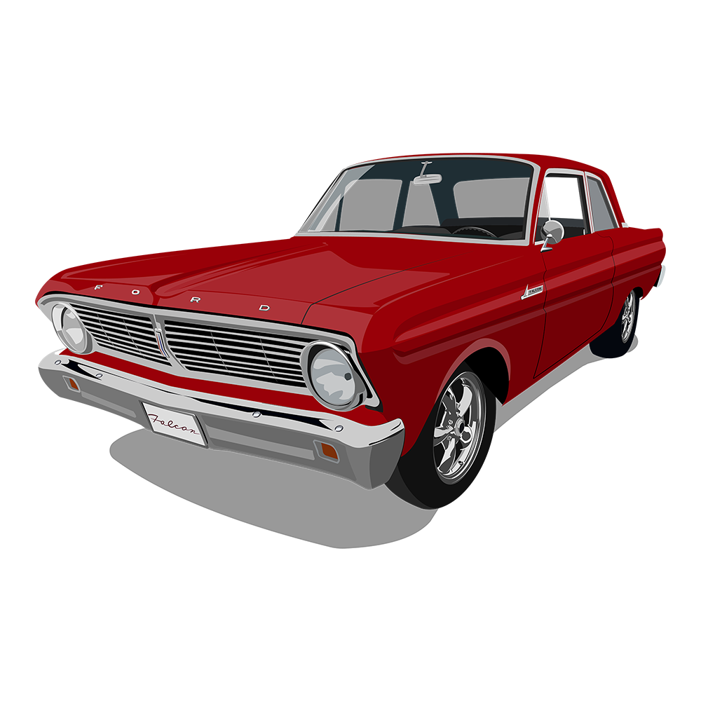 65 Red Ford Falcon DTF Tee