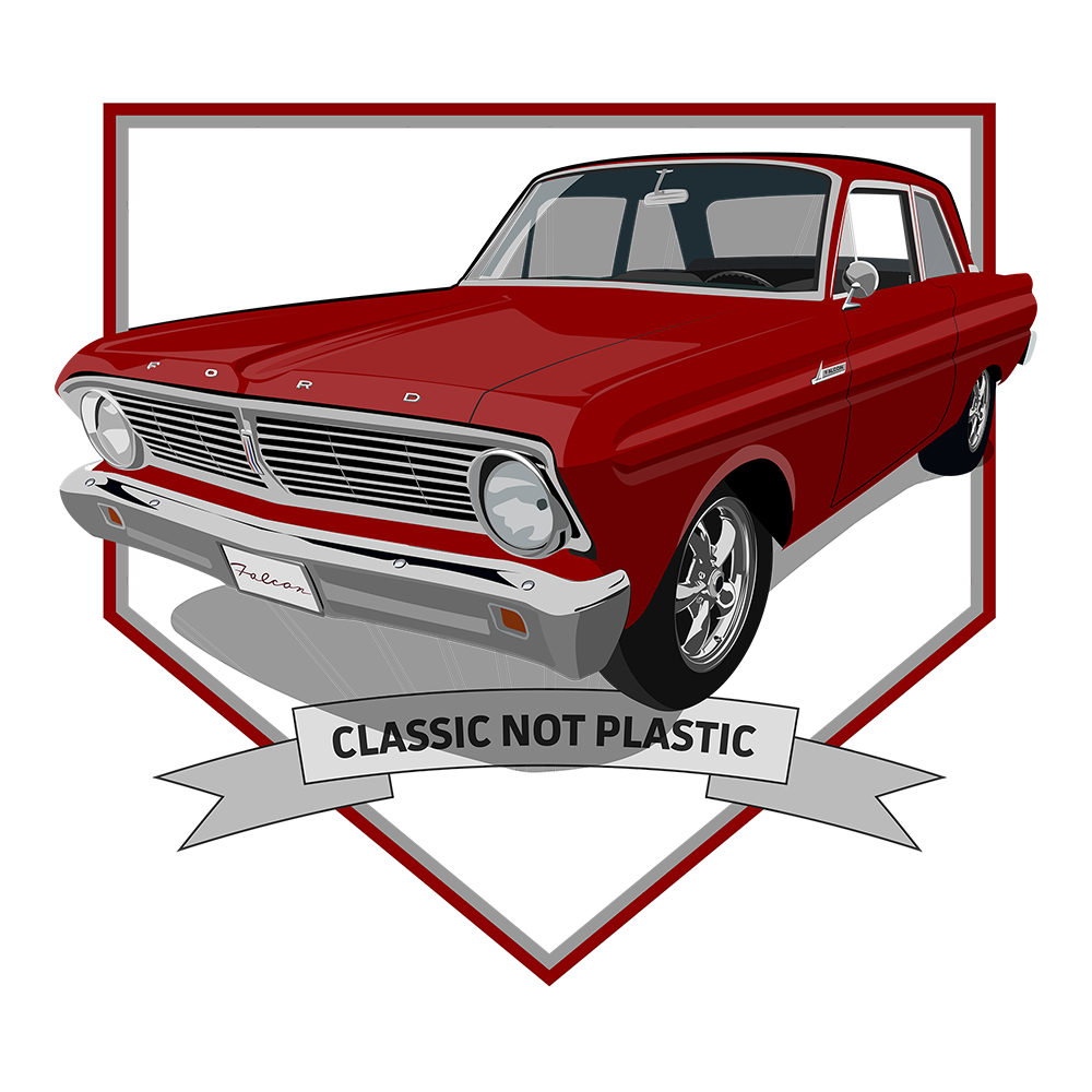 65 Red Ford Falcon Sunburst DTF Tee