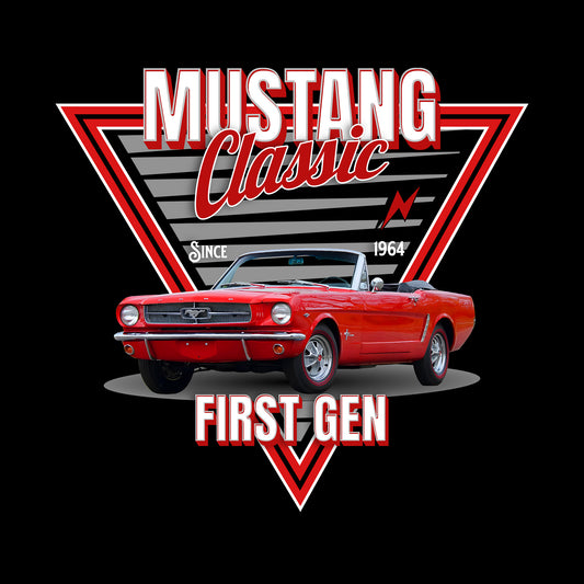 65 Red Ford Mustang DTF Transfer