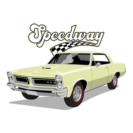 65 Yellow Pontiac GTO DTF Transfer