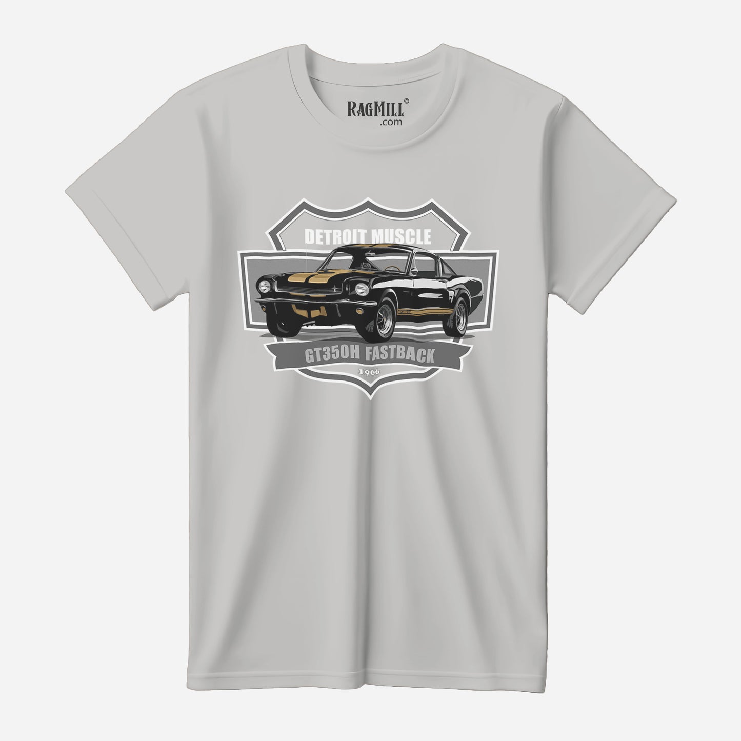 66 Ford Shelby GT350H Mustang Athletic Grey Bella+Canvas T-Shirt