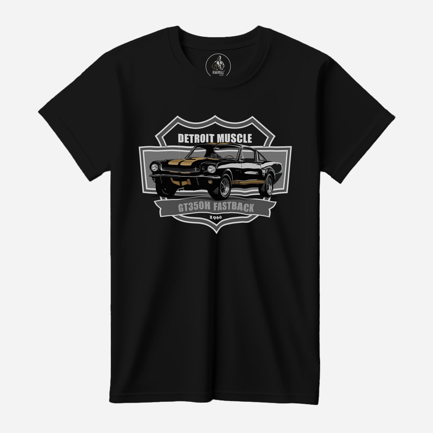 66 Ford Shelby GT350H Mustang Black Bella+Canvas T-Shirt