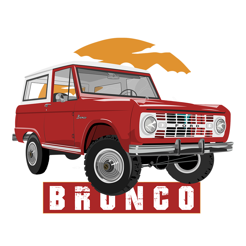 66 Red Ford Bronco DTF Tee