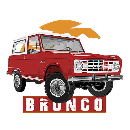 66 Red Ford Bronco DTF Tee