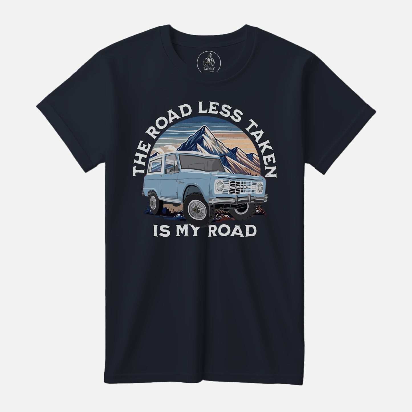 66 Skylight Blue Ford Brono Navy Bella+Canvas T-Shirt