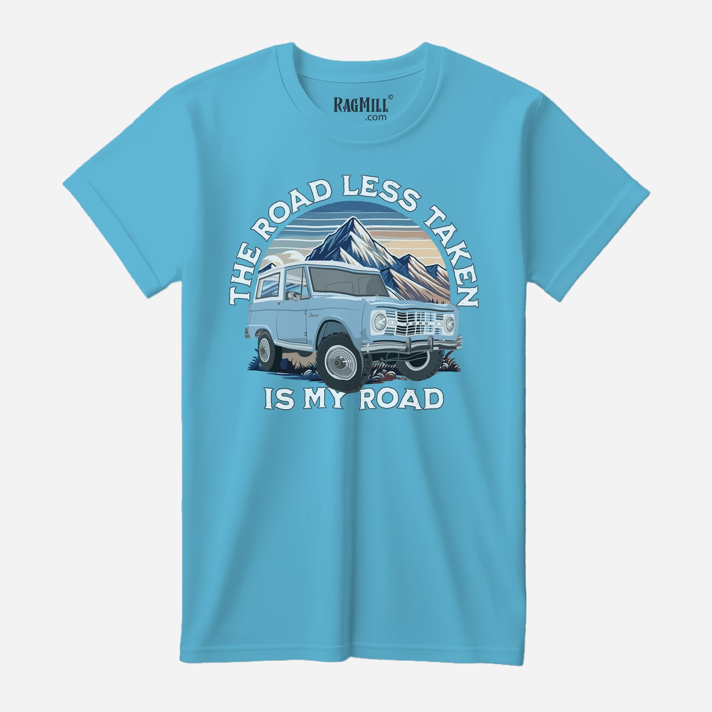 66 Skylight Blue Ford Brono Ocean Blue Bella+Canvas T-Shirt