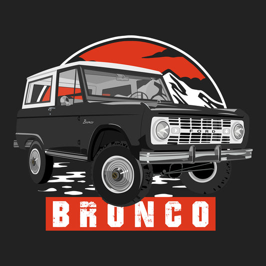 66 Black Ford Bronco DTF Transfer