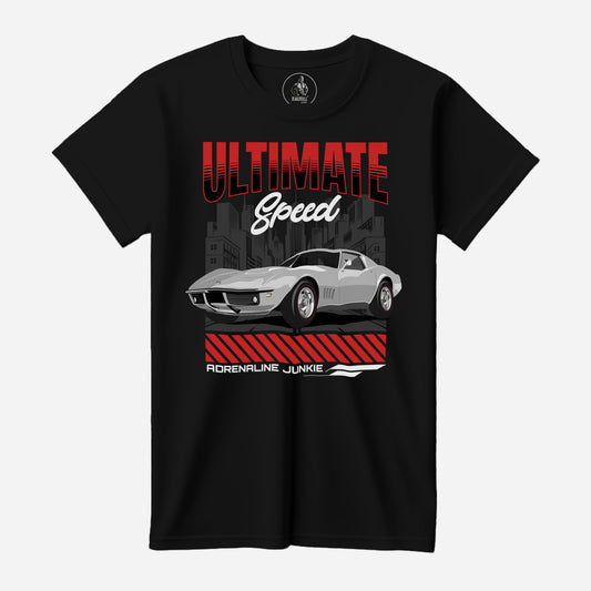 68 Chevy Corvette Black Bella+Canvas T-Shirt