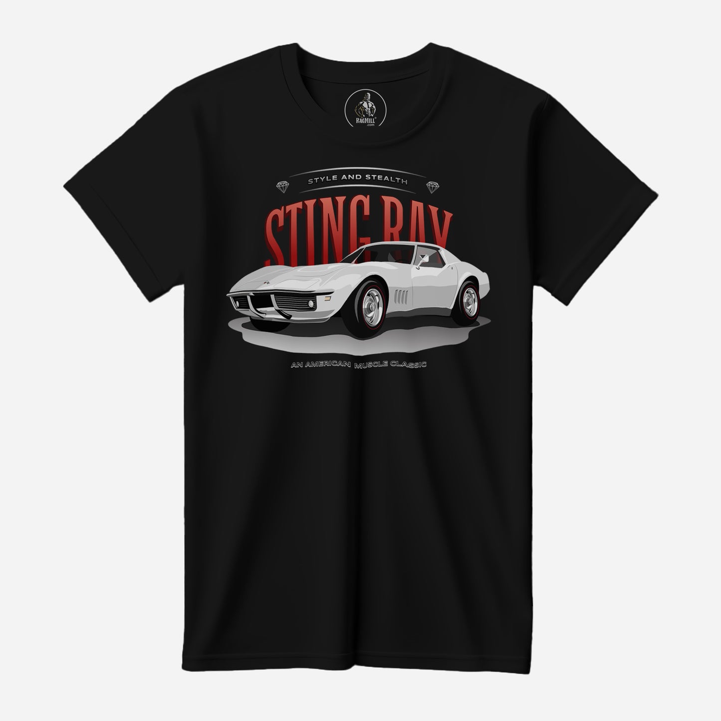 68 Corvette Sting Ray Black Bella+Canvas T-Shirt