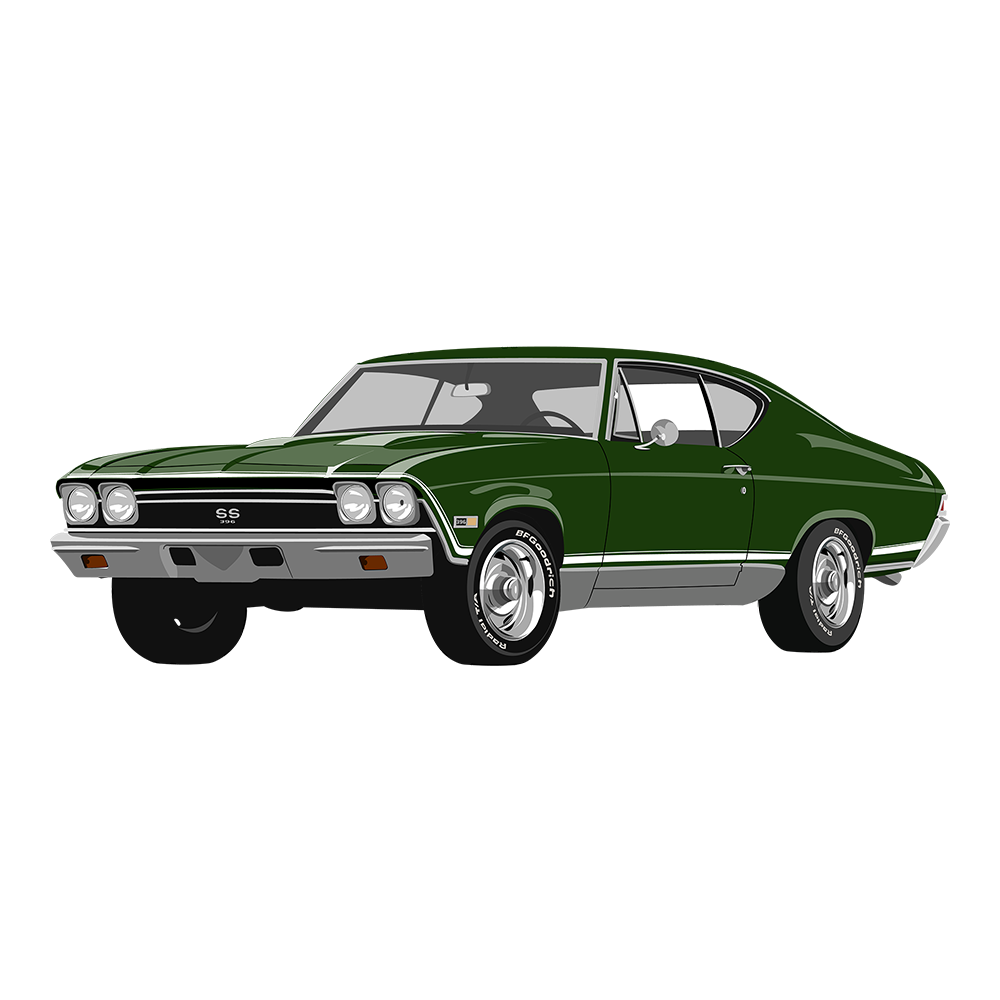 68 Green Chevy Chevelle SS Detroit DTF Tee