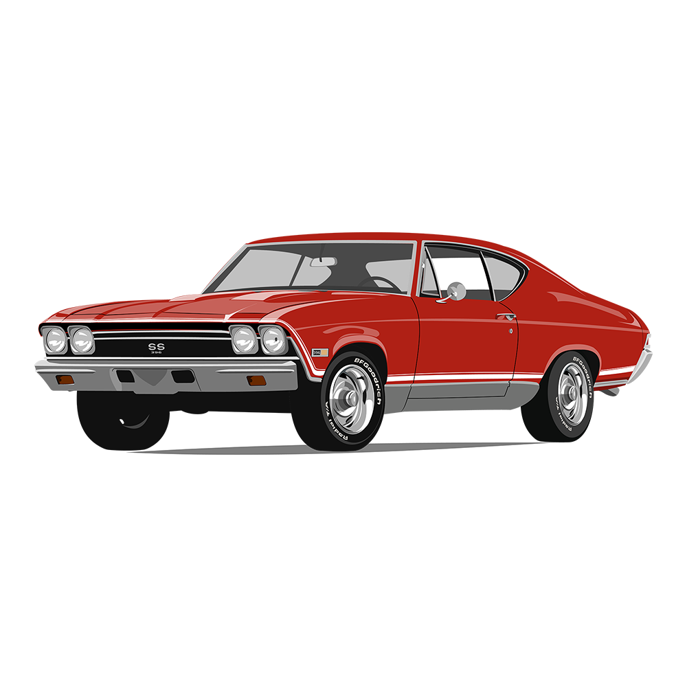 68 Red Chevy Chevelle SS DTF Tee