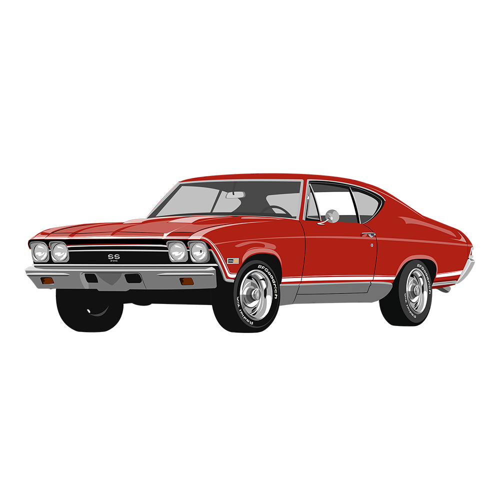 68 Red Chevy Chevelle SS Detroit DTF Tee