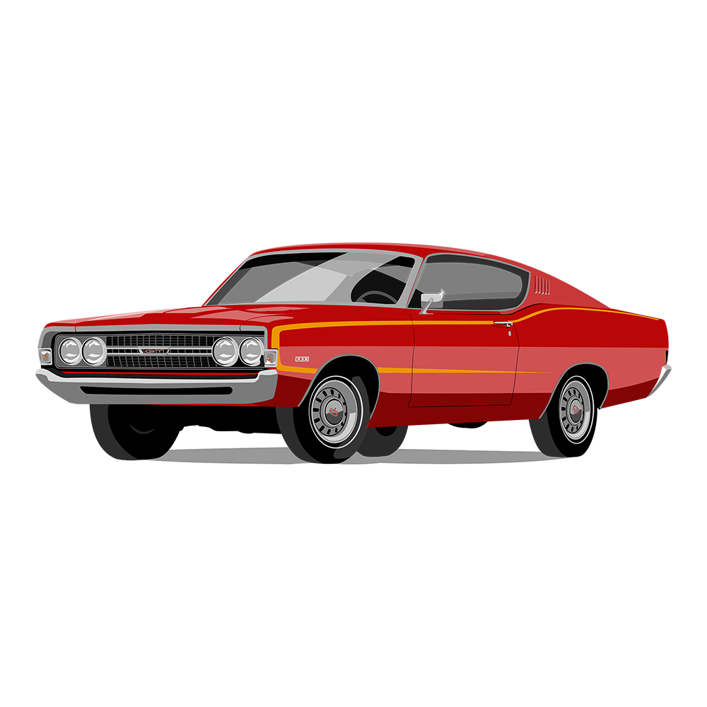 69 Red Ford Torino GT DTF Tee