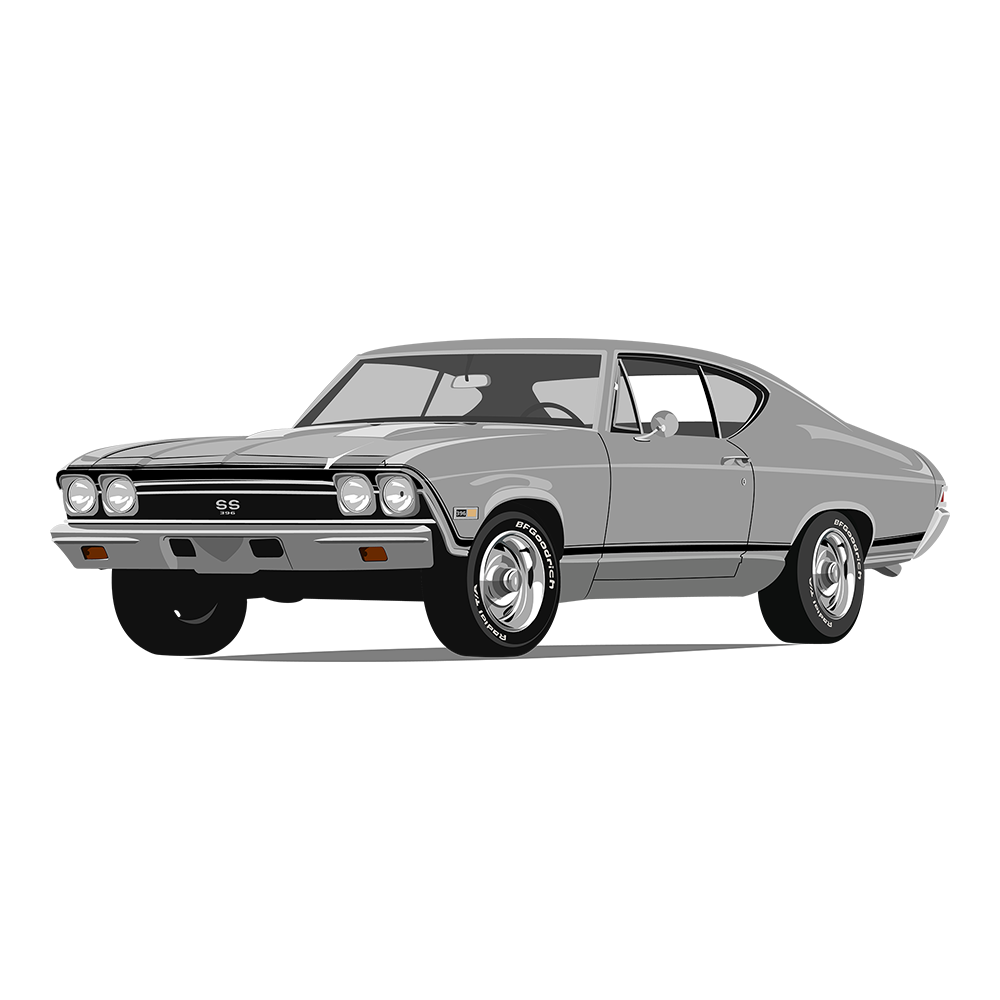68 Silver Chevy Chevelle SS DTF Tee