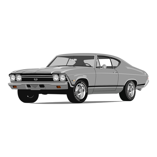 68 Silver Chevy Chevelle SS DTF Tee