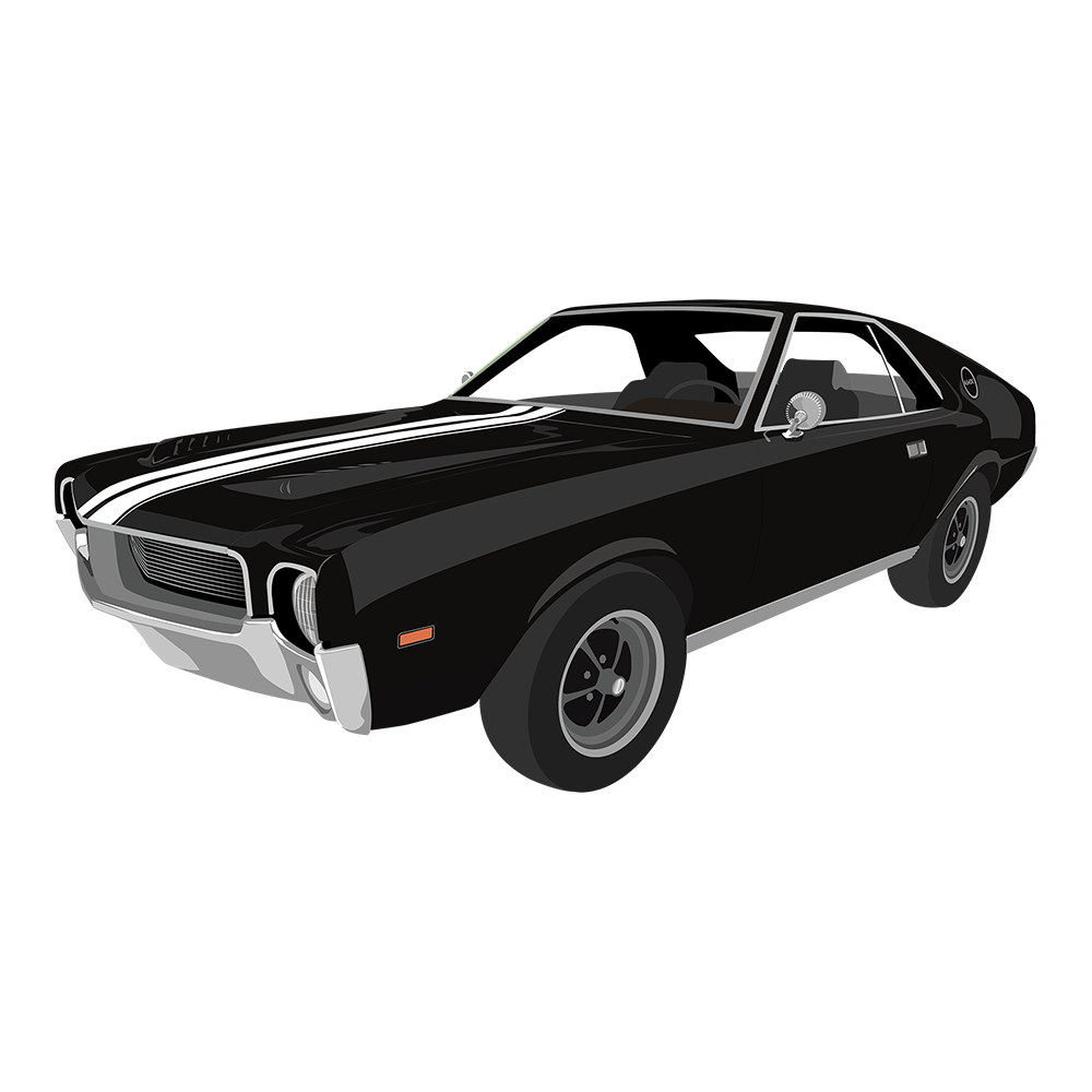 69 Black AMC AMX DTF Tee