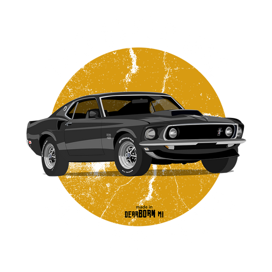 69 Black Ford Mustang Boss 429 Steed DTF Tee
