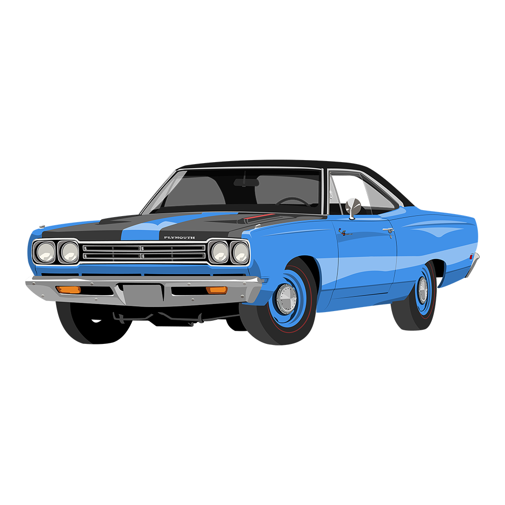 69 Blue Plymouth Road Runner DTF Tee