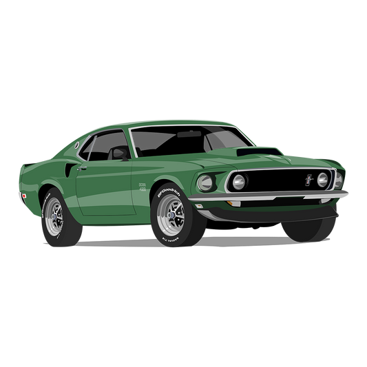 69 Green Ford Mustang Boss 429 DTF Tee