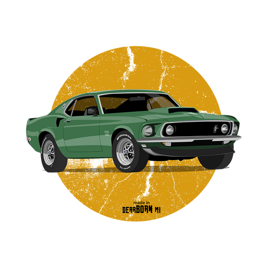 69 Green Ford Mustang Boss 429 Steed DTF Tee