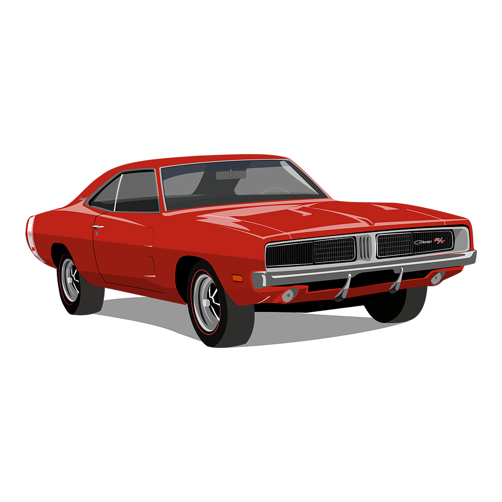 69 Red Dodge Charger RT DTF Tee